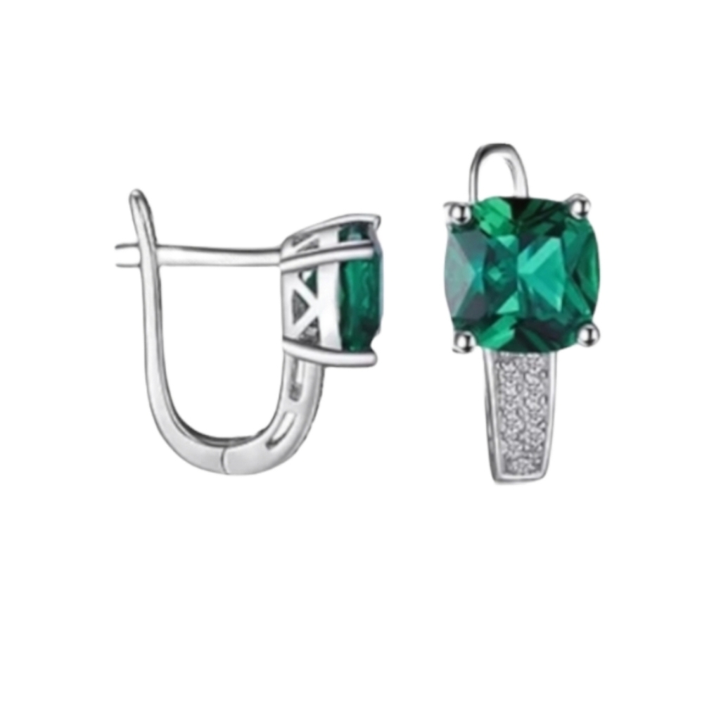 2.9 Carat Emerald Earrings